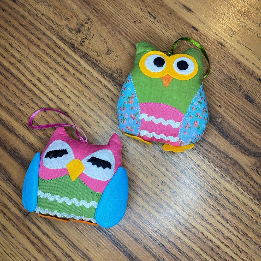 Plush Owl Ornaments